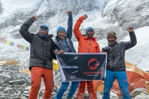 #project360 Everest team after the successfull ascent on May 19, 2016 From left to right: Lakpa Sherpa, Ang Kaji Sherpa, Pemba Rinji Sherpa and Kusang Sherpa Courtesy of Mammut